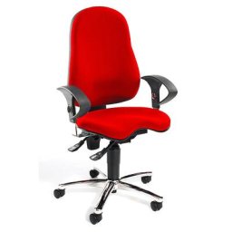 Topstar Siège de bureau SITNESS 10, avec accoudoirs réglables, rouge