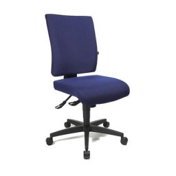 Topstar Siège de bureau COMFORT, dossier réglable en hauteur, habillage bleu roi