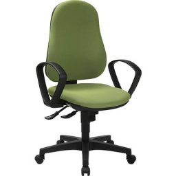 Topstar Siège pivotant ergonomique SUPPORT SY, avec accoudoirs, mécanisme synchrone, sauge