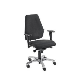 Topstar Siège de bureau pivotant, mécanisme synchrone, assise plate arrondie au niveau des genoux et Body Balance Tec®, noir
