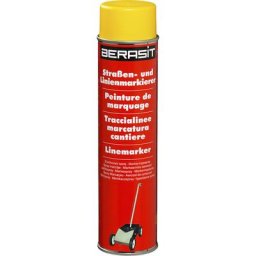 Kit de traçage, appareil de traçage BASIC avec 1 aérosol de peinture jaune et 12 aérosols supplémentaires, jaune