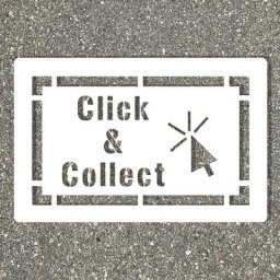 Gabarit de marquage des sols, Click & Collect, plastique
