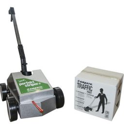 a.m.p.e.r.e Kit peinture de marquage, chariot de marquage avec 12 aérosols de peinture Traffic Paint, rouge, avec accessoires