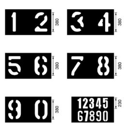 Set de pochoirs, set 2, comprend 6 pochoirs