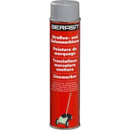Kit de traçage, appareil de traçage BASIC avec 1 aérosol de peinture jaune et 12 aérosols supplémentaires, gris