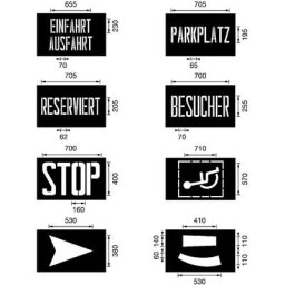 Set de pochoirs, set 1, comprend 8 pochoirs