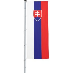 Mannus Pavillon vertical pour mât / drapeau, format 1,2 x 3 m, Slovaquie
