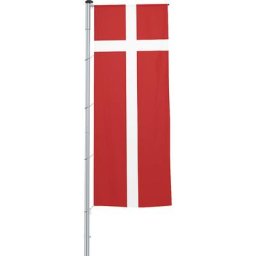 Mannus Pavillon vertical pour mât / drapeau, format 1,2 x 3 m, Danemark