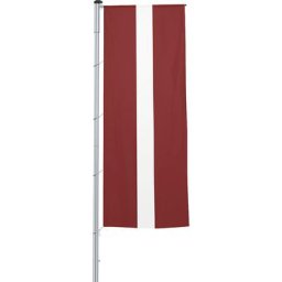 Mannus Pavillon vertical pour mât / drapeau, format 1,2 x 3 m, Lettonie