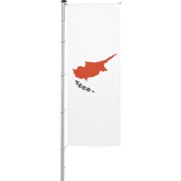 Mannus Pavillon vertical pour mât / drapeau, format 1,2 x 3 m, Chypre