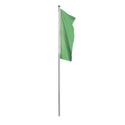 Mannus Mât de pavoisement en aluminium, éclairé, sans potence, hauteur hors sol 9 m