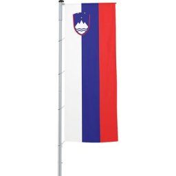 Mannus Pavillon vertical pour mât / drapeau, format 1,2 x 3 m, Slovénie