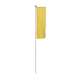 Mannus Mât de pavoisement en aluminium PIRAT, avec potence, hauteur hors sol 8 m, Ø 75 mm