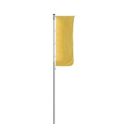 Mannus Mât de pavoisement en aluminium, éclairé, avec potence, hauteur hors sol 10 m