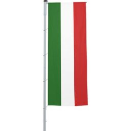 Mannus Pavillon vertical pour mât / drapeau, format 1,2 x 3 m, Italie