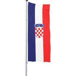 Mannus Pavillon pour mât / drapeau, format 1,2 x 3 m, Croatie