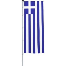 Mannus Pavillon vertical pour mât / drapeau, format 1,2 x 3 m, Grèce