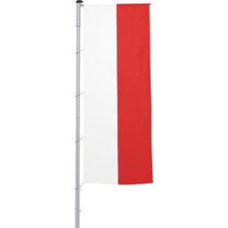 Mannus Pavillon vertical pour mât / drapeau, format 1,2 x 3 m, Pologne