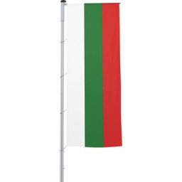 Mannus Pavillon vertical pour mât / drapeau, format 1,2 x 3 m, Bulgarie