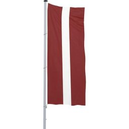 Mannus Pavillon pour mât / drapeau, format 1,2 x 3 m, Lettonie