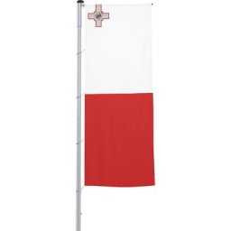 Mannus Pavillon vertical pour mât / drapeau, format 1,2 x 3 m, Malte