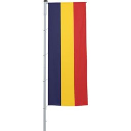 Mannus Pavillon vertical pour mât / drapeau, format 1,2 x 3 m, Roumanie