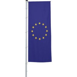 Mannus Pavillon vertical pour mât / drapeau, format 1,2 x 3 m, drapeau européen