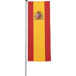 Mannus Pavillon vertical pour mât / drapeau, format 1,2 x 3 m, Espagne
