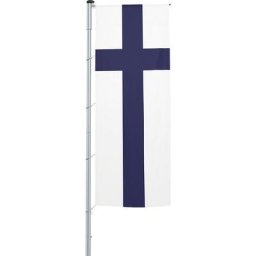 Mannus Pavillon vertical pour mât / drapeau, format 1,2 x 3 m, Finlande