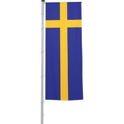 Mannus Pavillon vertical pour mât / drapeau, format 1,2 x 3 m, Suède