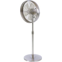 Ventilateur sur pied design, h x l x p 1500 x 460 x 410 mm, chromé