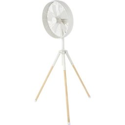 Ventilateur sur pied design avec piétement à 3 pieds, h x l x p 1530 x 460 x 280 mm, blanc