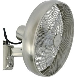 Ventilateur mural avec télécommande, h x l x p 460 x 460 x 350 mm, chromé