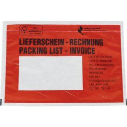 eurokraft basic Porte-documents light, format C6, lot de 1000, avec impression 'Liste de colisage