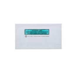 Porte-documents en papier, transparent, impression 'Packing list', lot de 1000, format longitudinal, L x l 228 x 120 mm