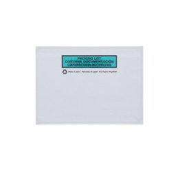 Porte-documents en papier, transparent, impression 'Packing list', lot de 1000, format C5, L x l 228 x 165 mm