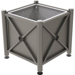 PROCITY Bac à plantes PROVINCE, acier, h x l x p 750 x 800 x 800 mm, gris