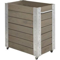 Bac à plantes sur roulettes, h x l x p 950 x 870 x 500 mm, brun gris