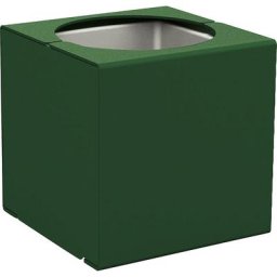 PROCITY Bac à plantes KUBE, h x l x p 450 x 450 x 450 mm, acier, vert mousse