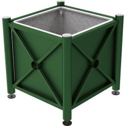 PROCITY Bac à plantes PROVINCE, acier, h x l x p 750 x 800 x 800 mm, vert