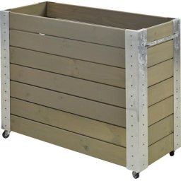 Bac à plantes sur roulettes, h x l x p 950 x 1200 x 500 mm, brun gris