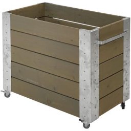 Bac à plantes sur roulettes, h x l x p 700 x 870 x 500 mm, brun gris