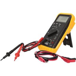 KS Tools Multimètre numérique, y compris les sondes de mesure et les pinces croco, affichage électronique