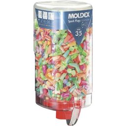 MOLDEX Kit de protection auditive, avec bouchons d'oreille, SparkPlugs® multicolores, rapport signal sur bruit 35 dB, avec 500 paires de bouchons Spark Plugs®