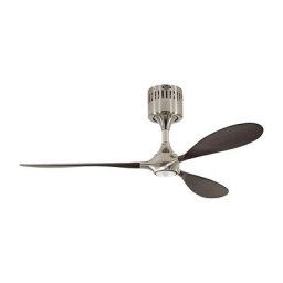 Ventilateur de plafond HELICO PADDEL, avec télécommande, noyer / chrome brossé