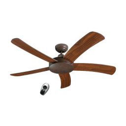 Ventilateur de plafond FALCETTO, avec télécommande, noyer / brun ancien / bronze