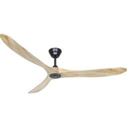 Ventilateur de plafond ECO GENUINO, Ø hélice 1800 mm, naturel / noir mat