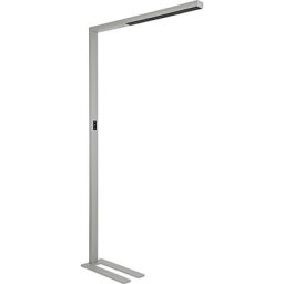 MAUL Lampe à diodes LED MAULsirius colour vario sensor, avec pied, intensité lumineuse variable, aluminium RAL 9006