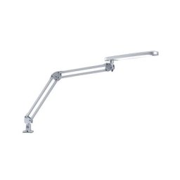 Hansa Lampe de bureau à diodes 4 STARS, avec pince-étau, argent