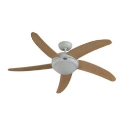 Ventilateur de plafond ELICA, avec télécommande, érable / laque blanche
